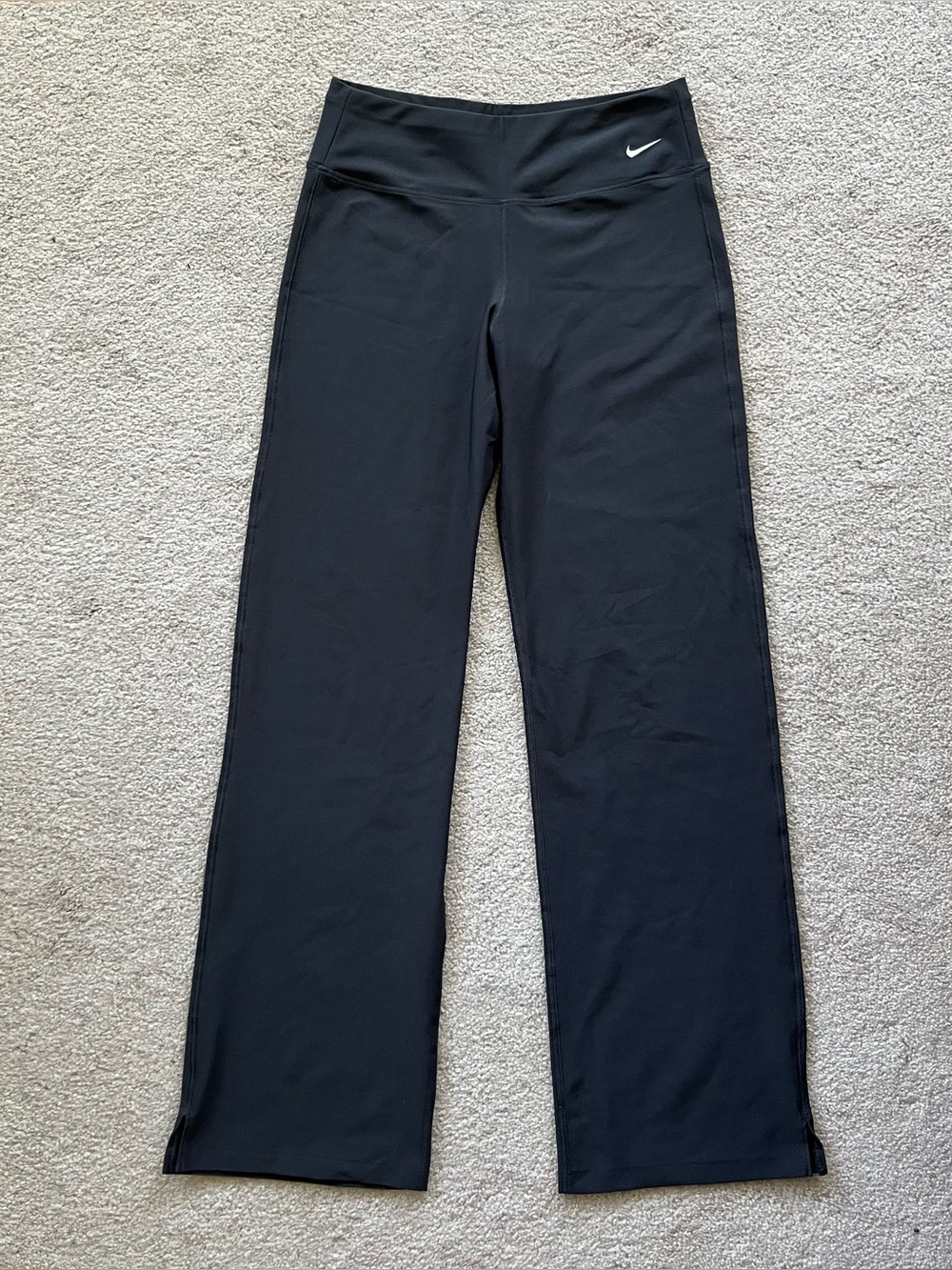 Nike Dri-FIT Dark Grey Bootcut Yoga Pants Wide Waistband